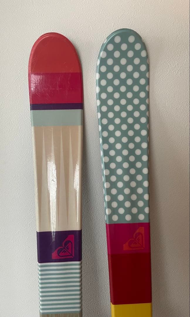 ROXY スキー板 148cm ストック付き95cm