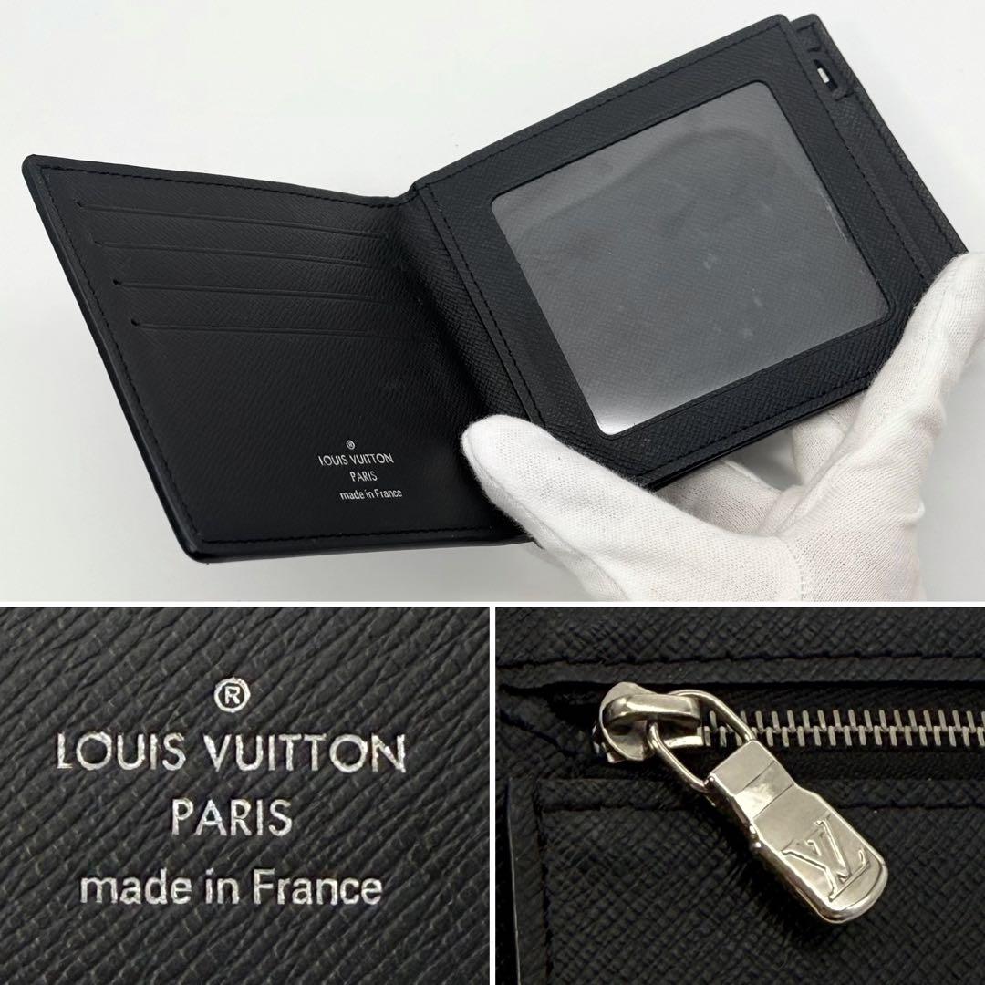 超極美品 IC内蔵 現行モデル✨ルイヴィトン タイガ アメリゴ 二つ折り財布 黒