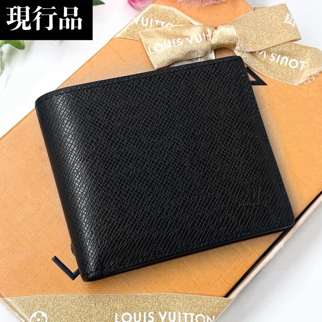 超極美品 IC内蔵 現行モデル✨ルイヴィトン タイガ アメリゴ 二つ折り財布 黒