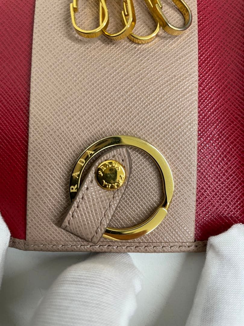 ［9354］PRADA プラダ　4連　キーケース