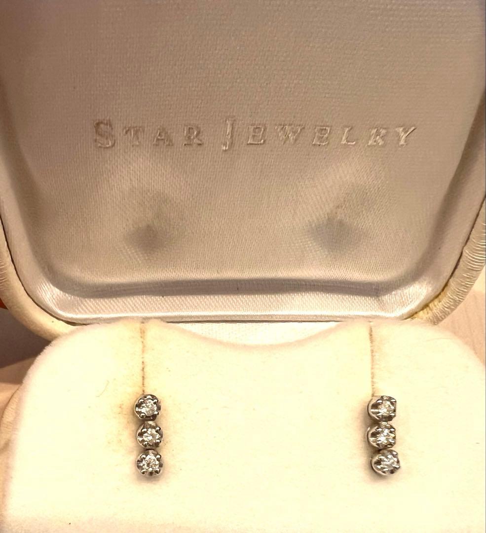 STAR JEWELRY ピアス　K10WG