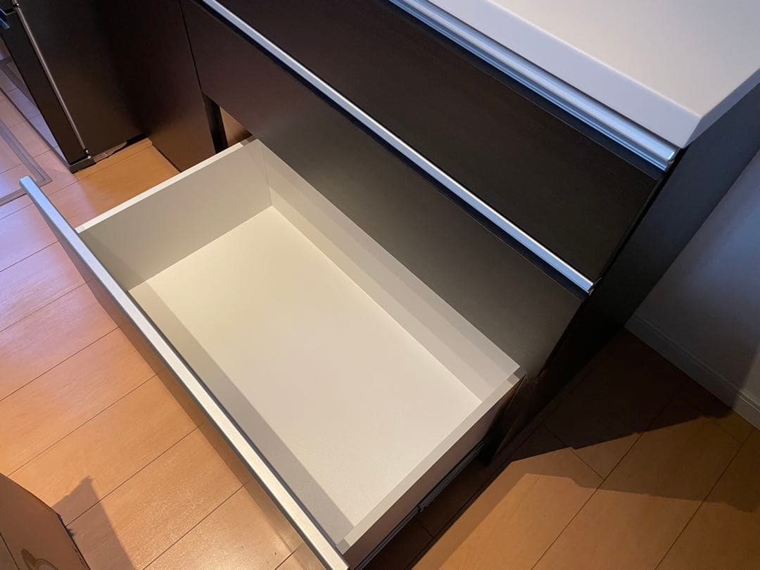 ニトリ　キッチンカウンター　キュリー2 120㎝　ダークブラウン