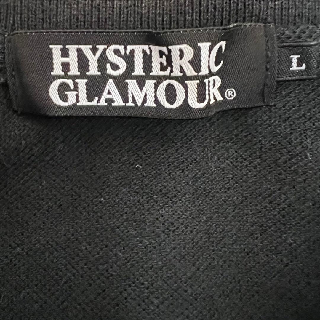 『大人気』　ヒステリックグラマー ポロシャツ　ヒスガール　刺繍ロゴ　黒　【L】