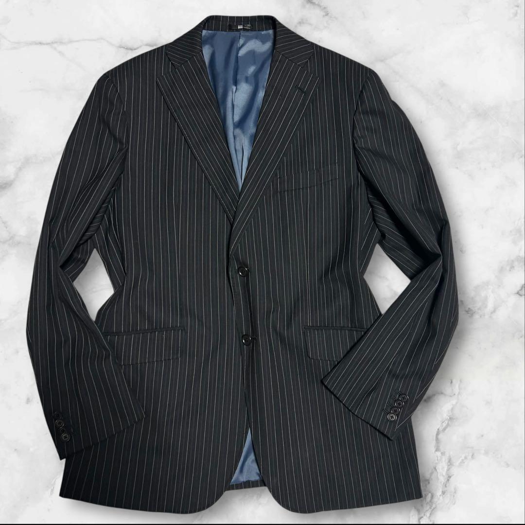 美品　大きいサイズBB8　スーツセレクト　オルタネイトストライプ　ビジネススーツ