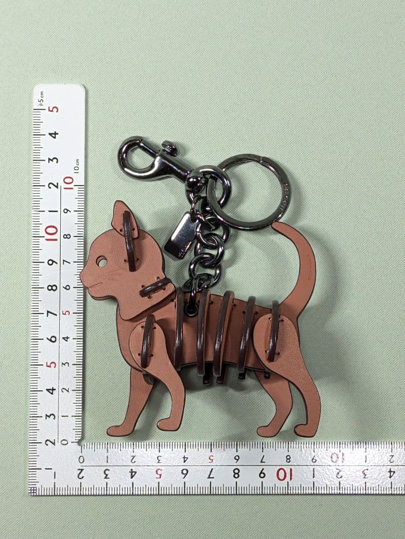 COACH レザーキャット 猫 バッグチャーム キーホルダー リングホルダー