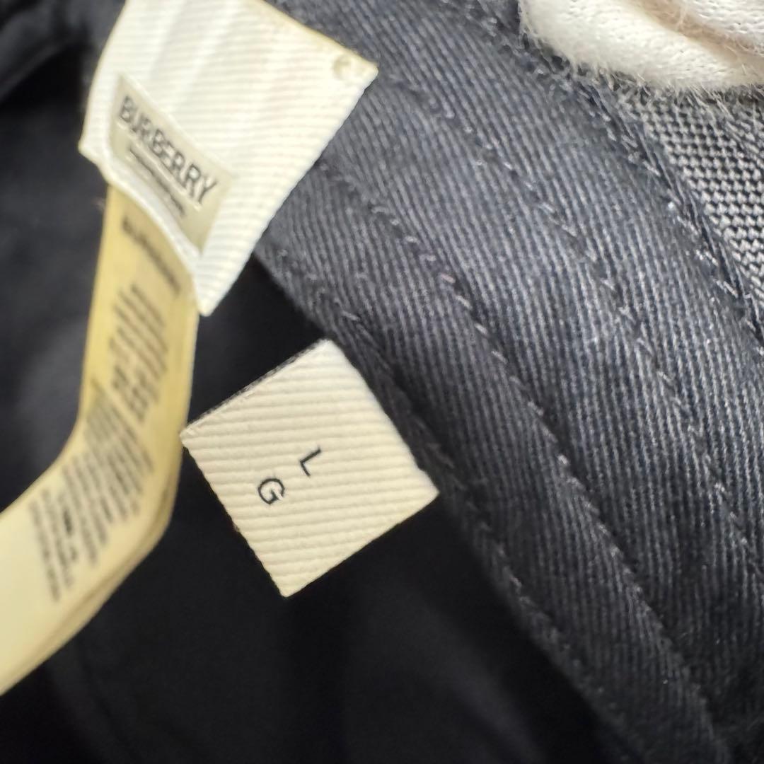 【新品同様】サイズL BURBERRY バーバリー バケット　ハット ブラック