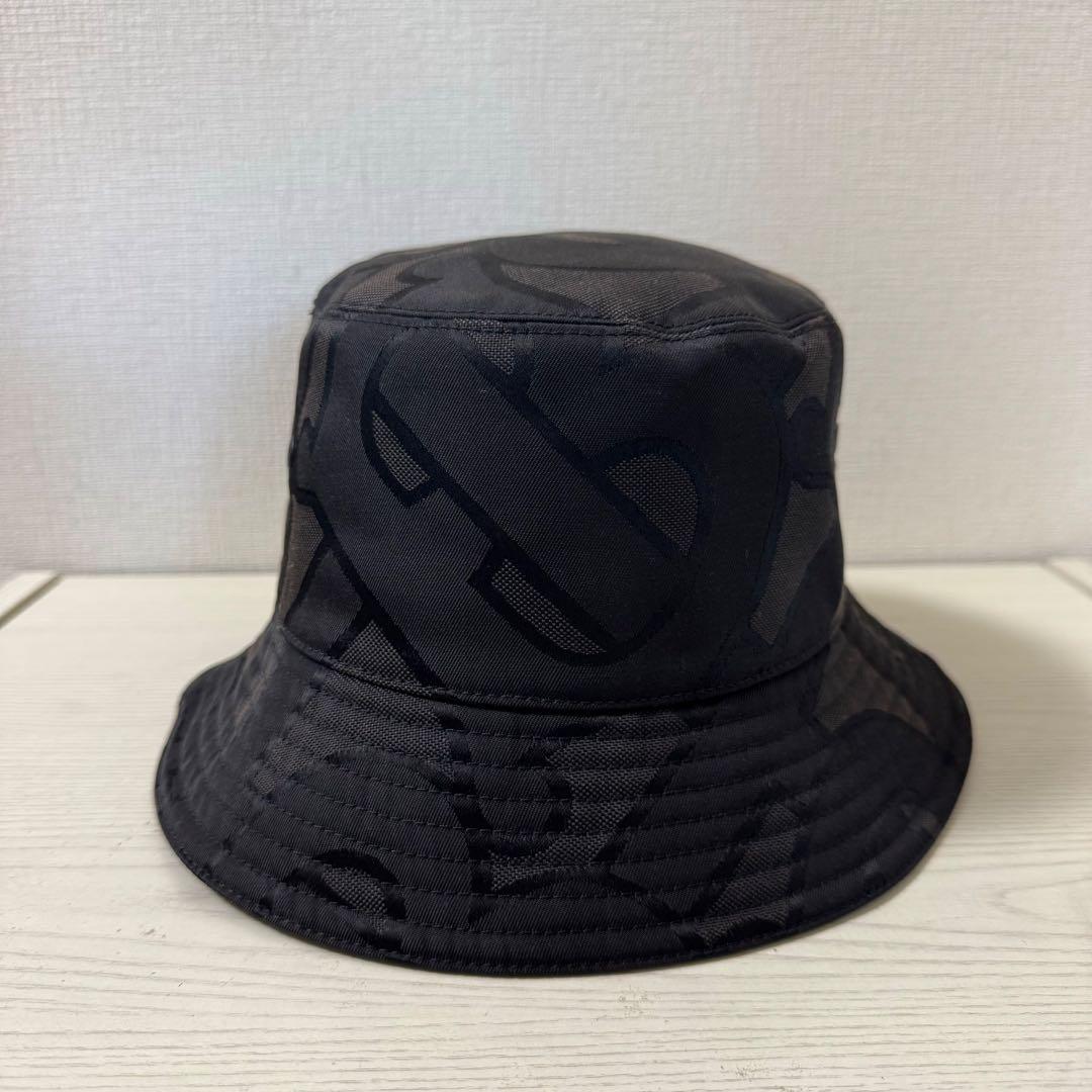 【新品同様】サイズL BURBERRY バーバリー バケット　ハット ブラック