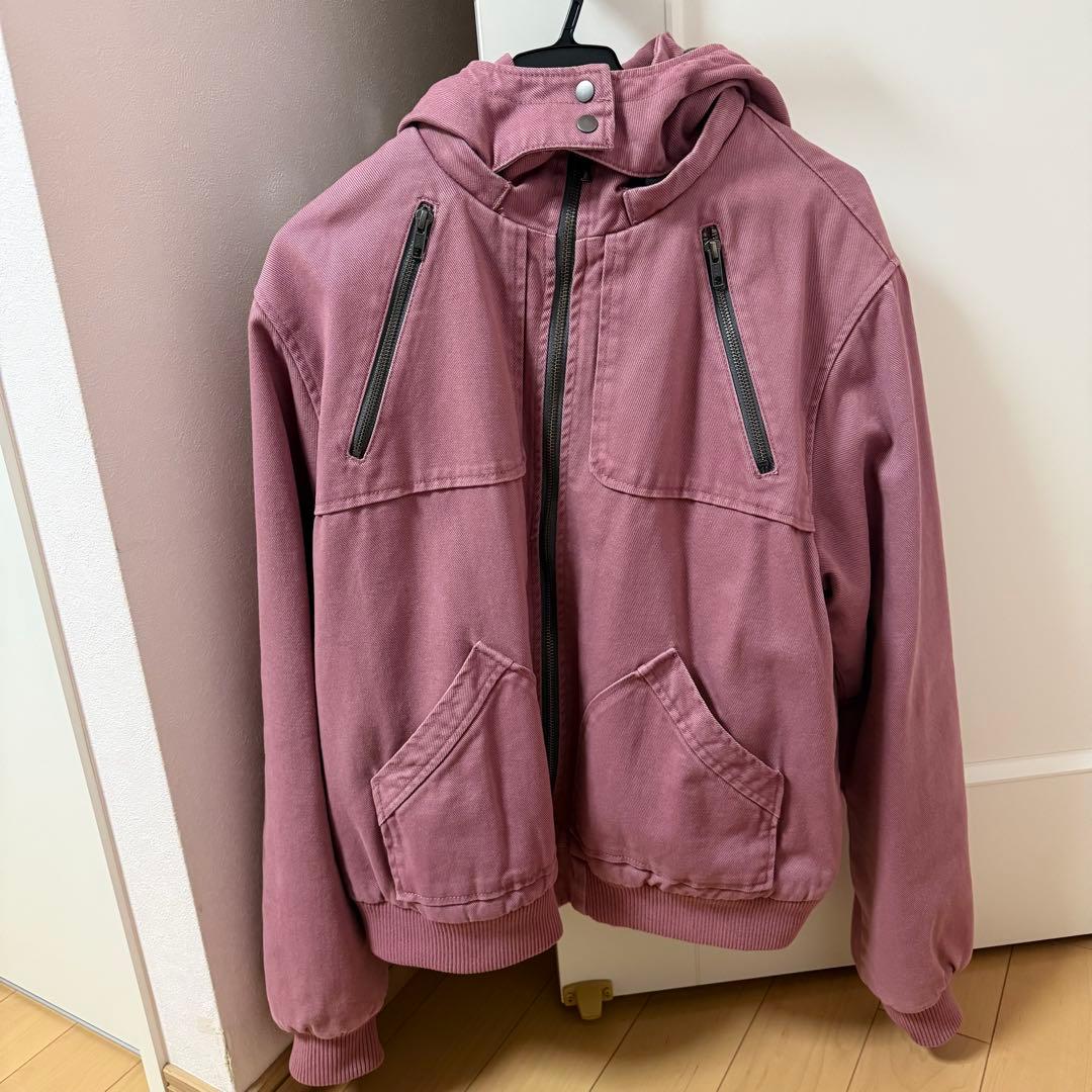 Tinajojun ジップアップフード付き ボンバージャケット