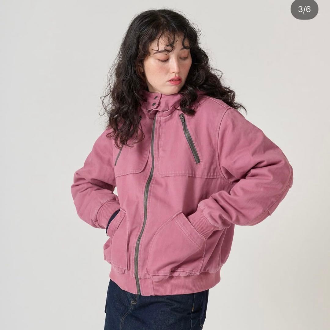 Tinajojun ジップアップフード付き ボンバージャケット