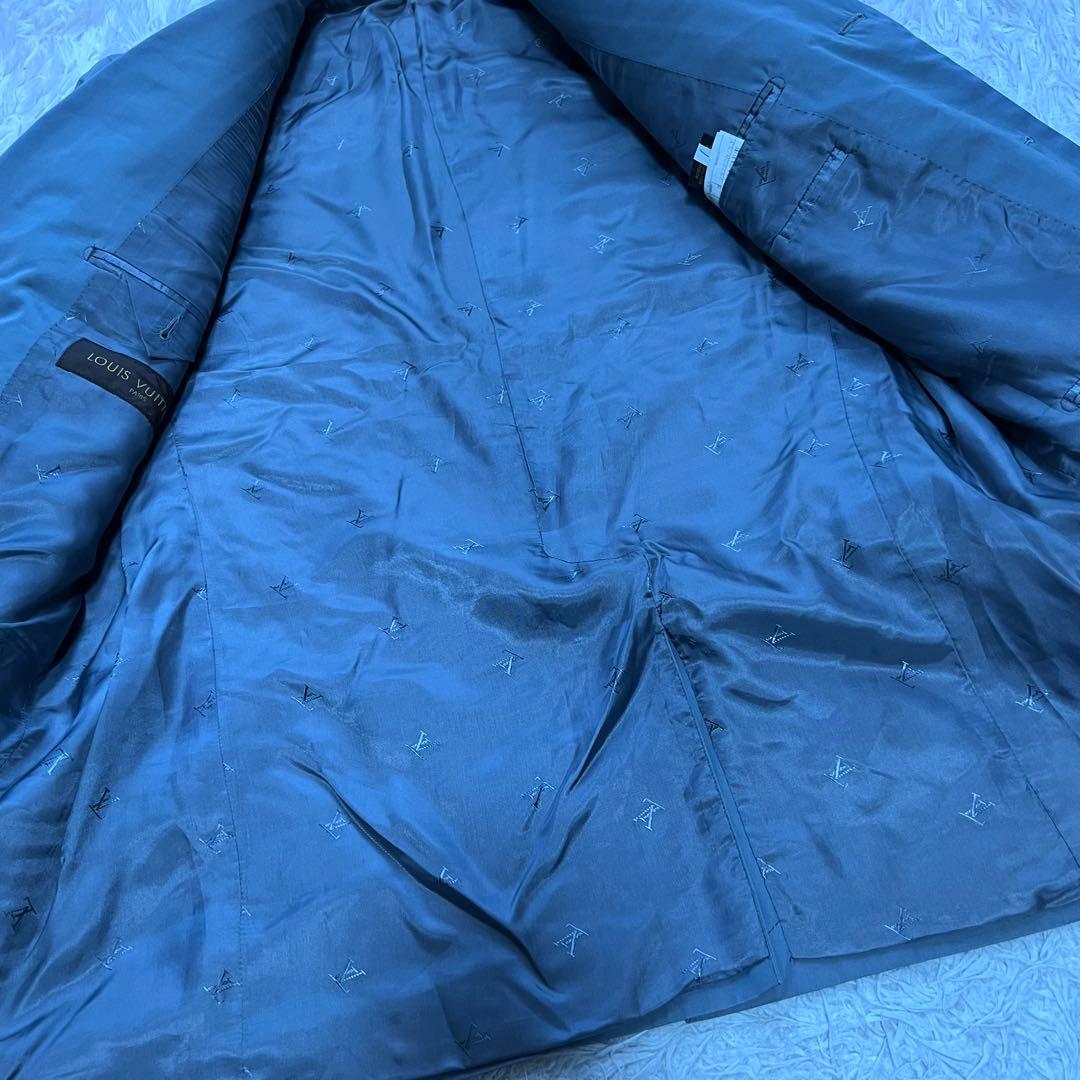 ルイヴィトン セットアップ スーツ 3釦 ブルー コットン XL 50