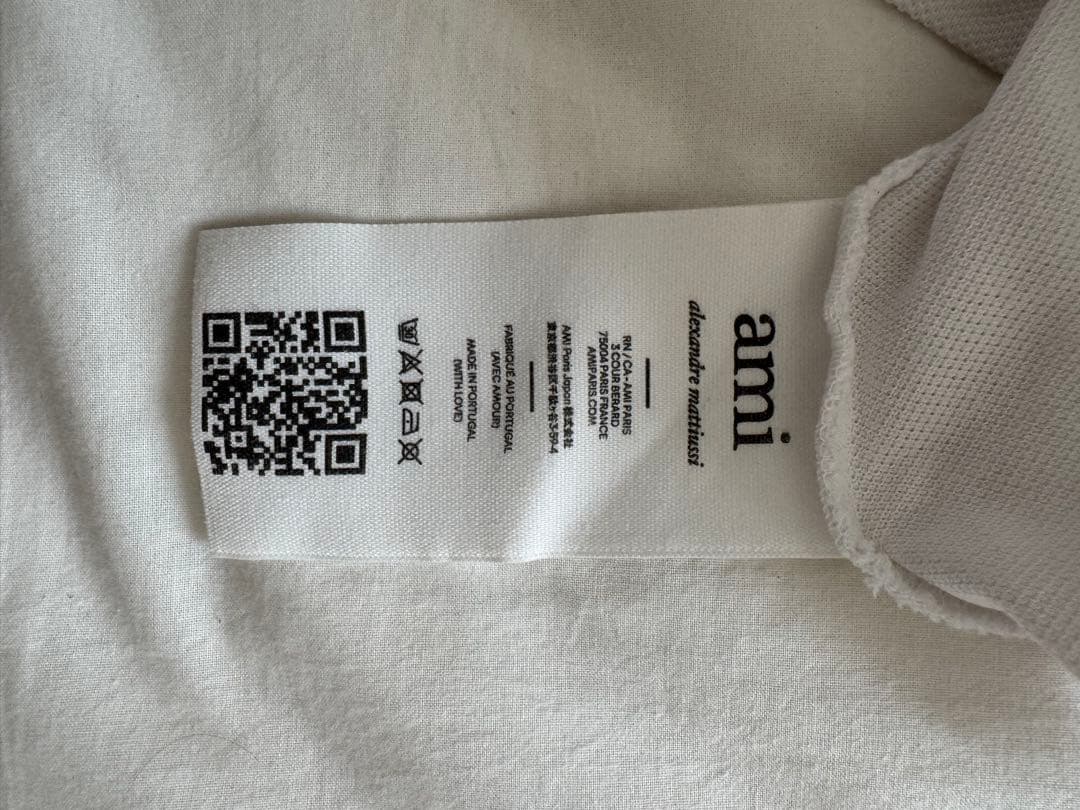 AMI PARIS ホワイト Amide Coeur ポロシャツXXS