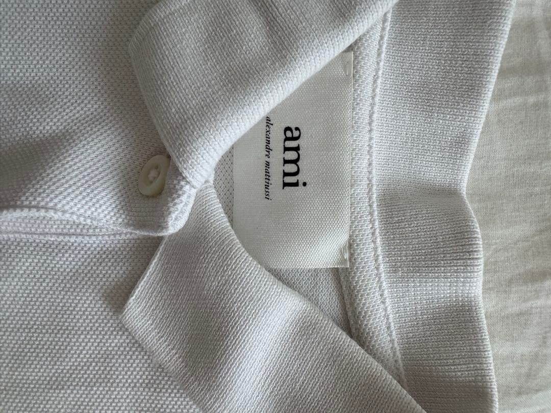 AMI PARIS ホワイト Amide Coeur ポロシャツXXS