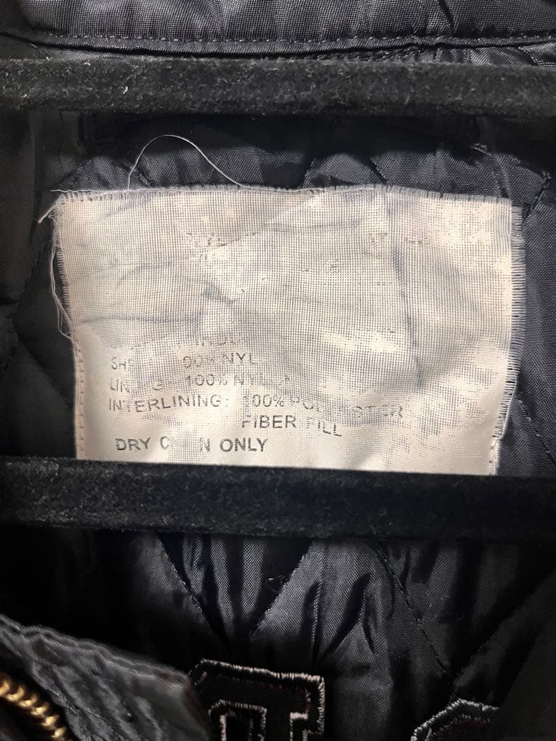 黒 MA-1フライトジャケット 刺繍入り アメカジ 古着