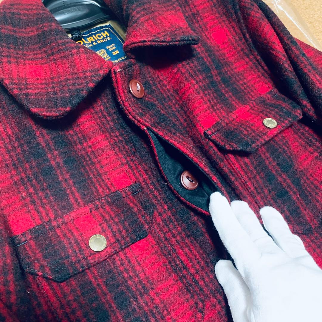 【極美品】ウールリッチ　ハンティングジャケット　S　チェック　総柄　イタリア製