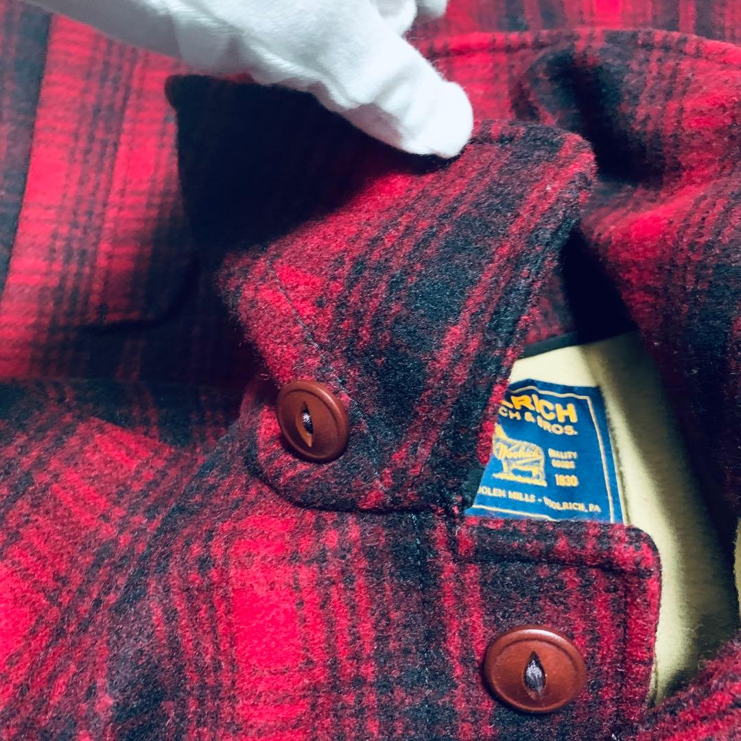 【極美品】ウールリッチ　ハンティングジャケット　S　チェック　総柄　イタリア製