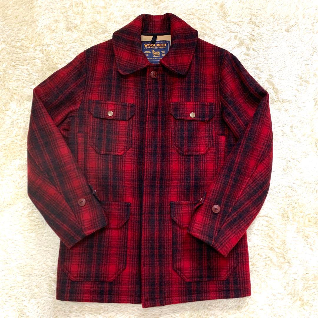 【極美品】ウールリッチ　ハンティングジャケット　S　チェック　総柄　イタリア製