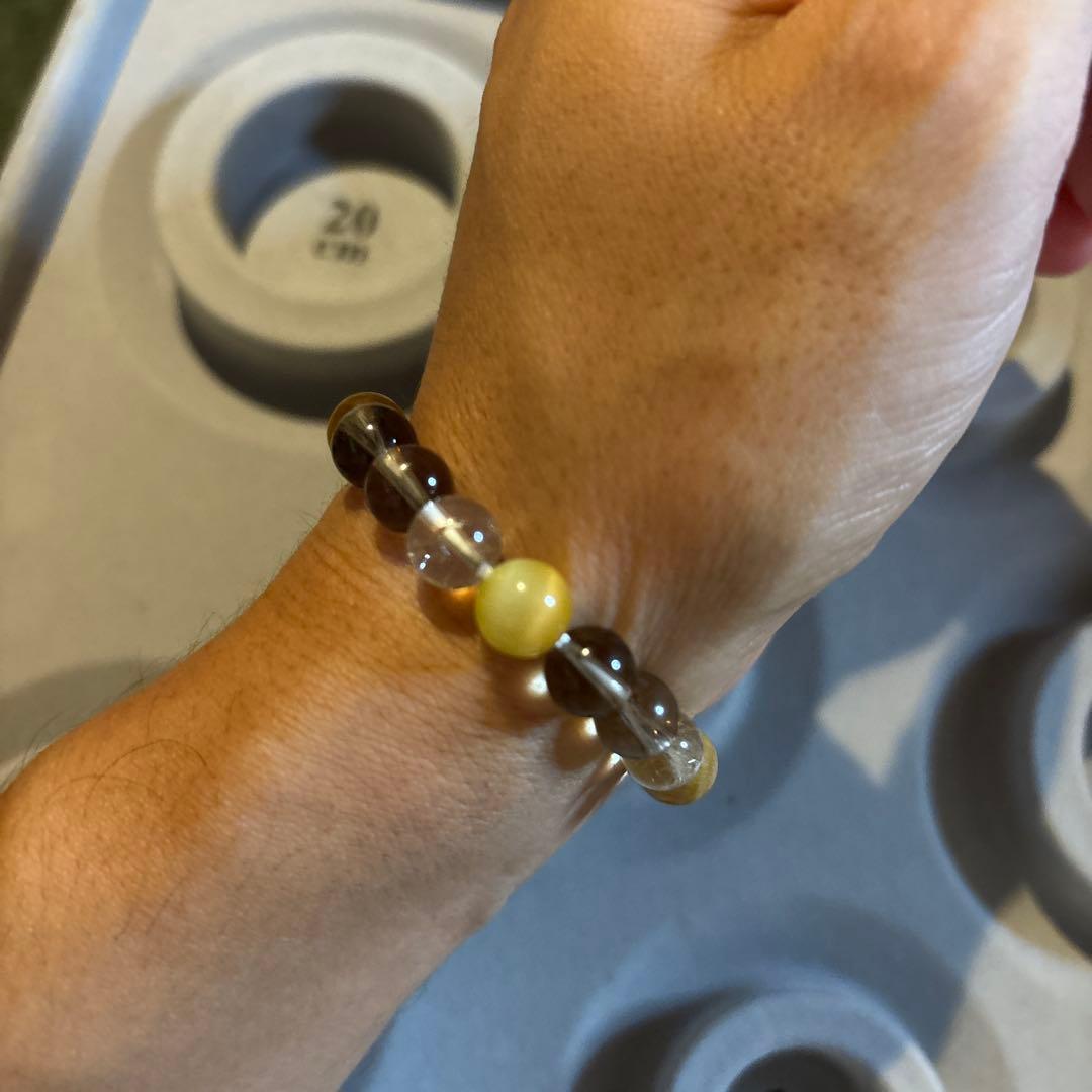 スモーキークオーツとゴールドタイガーアイと水晶！ズーンとくる！