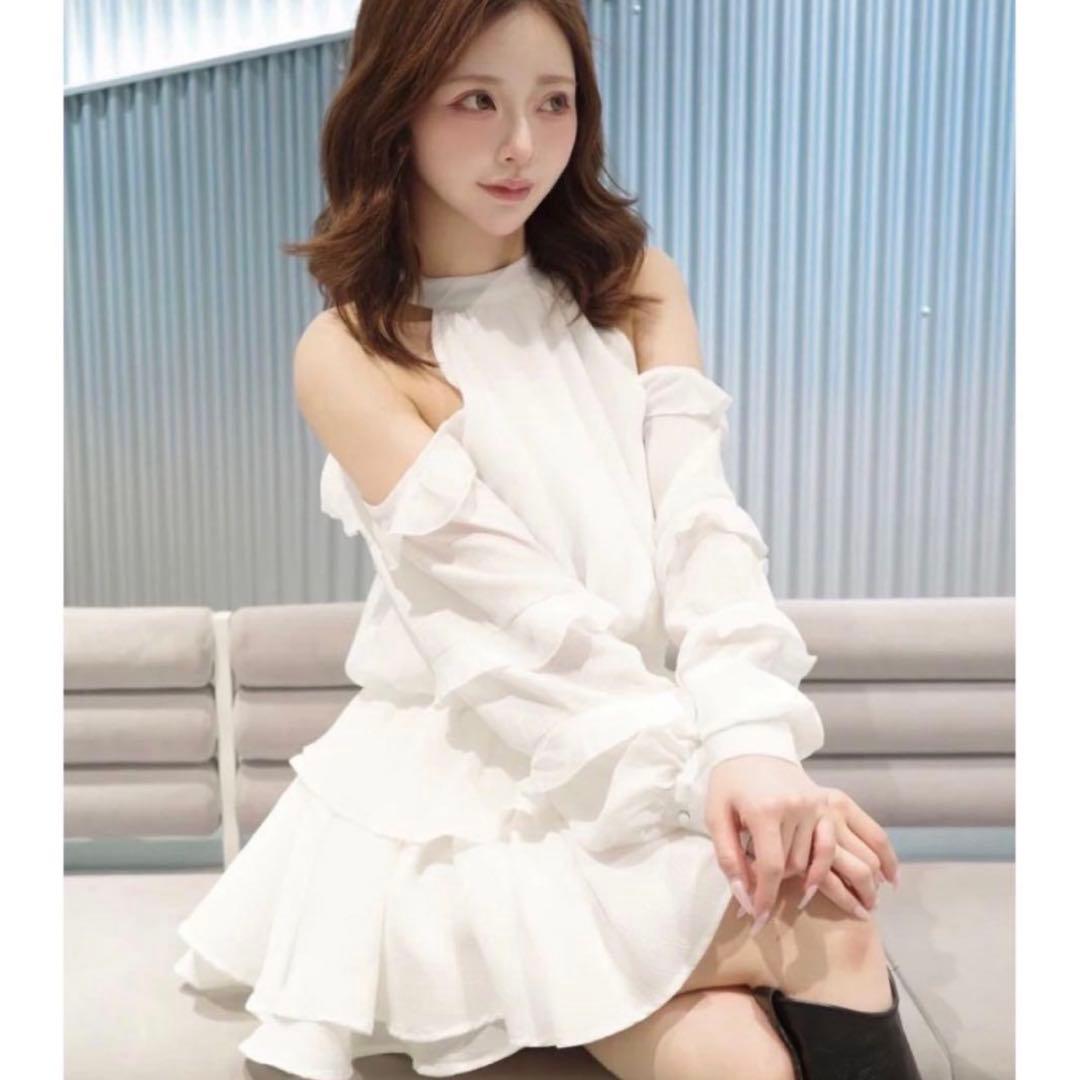 ボリュームシフォンミニワンピース　Darich