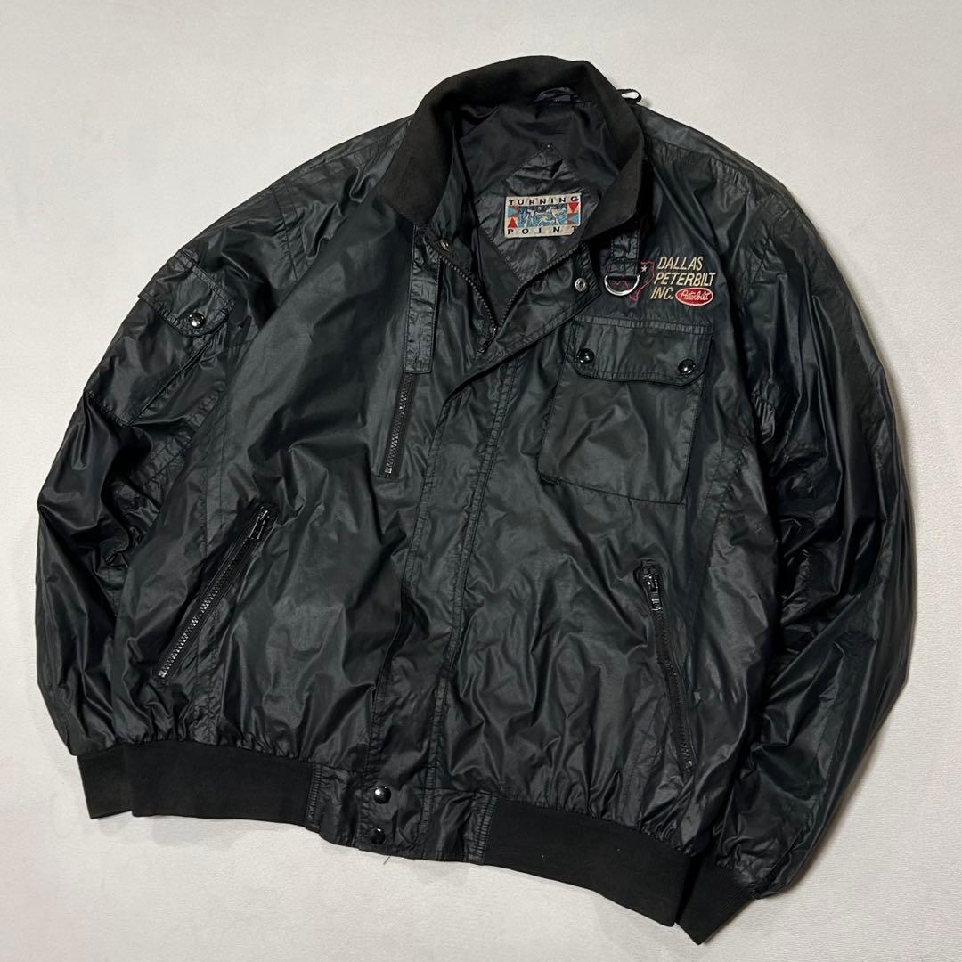 t*k様 90s Vintage ナイロン ボンバージャケット フェード 企業ロ