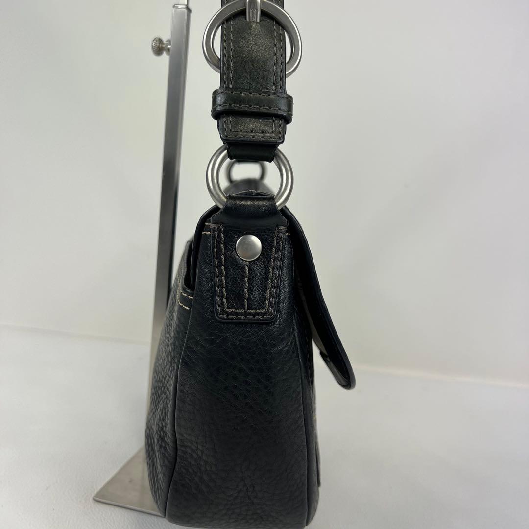 バッグ COACH hobo leather Flap Shoulder Bag y2k
