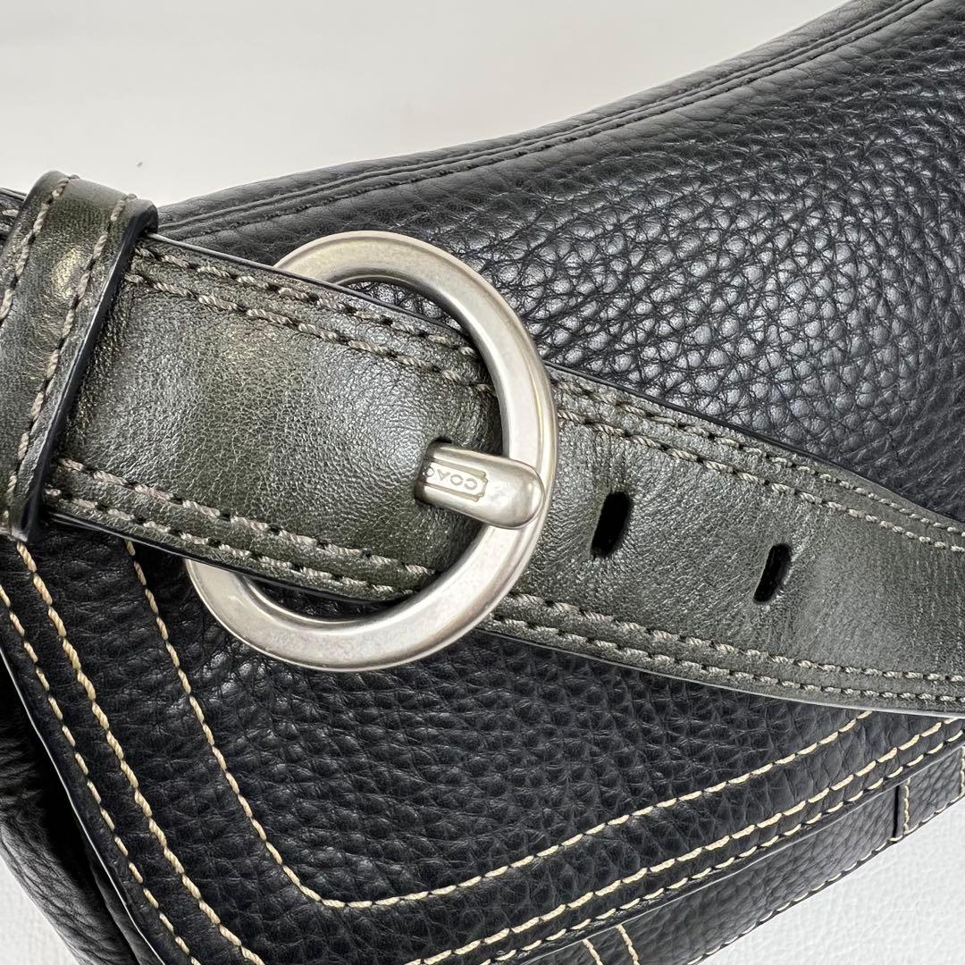 バッグ COACH hobo leather Flap Shoulder Bag y2k