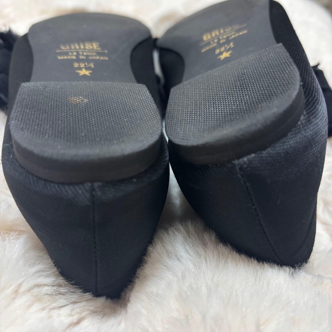 LE TALON GRISEリボンバレリーナ　黒