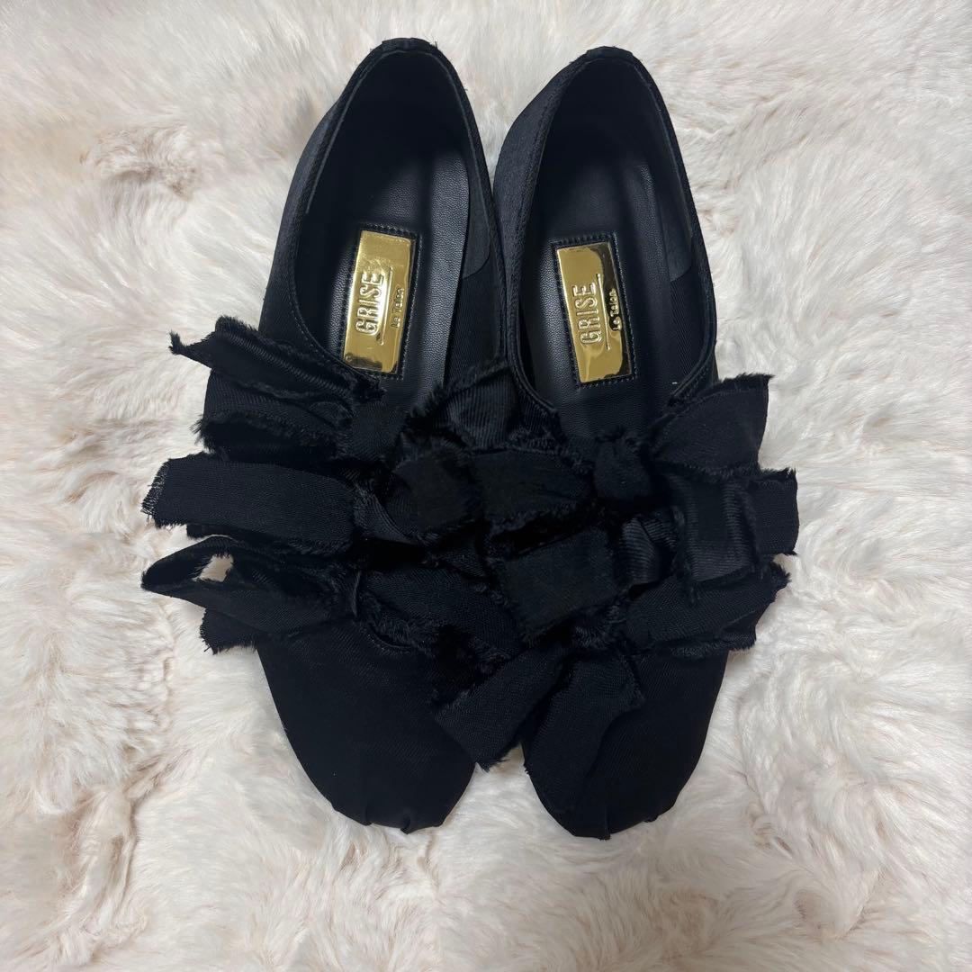 LE TALON GRISEリボンバレリーナ　黒