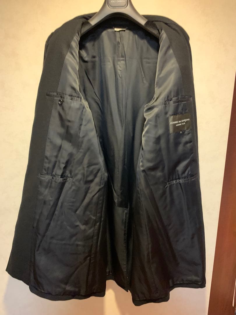 激レア美品コムデギャルソンオムプリュス黒フェイクレイヤードダッフルフードコートL