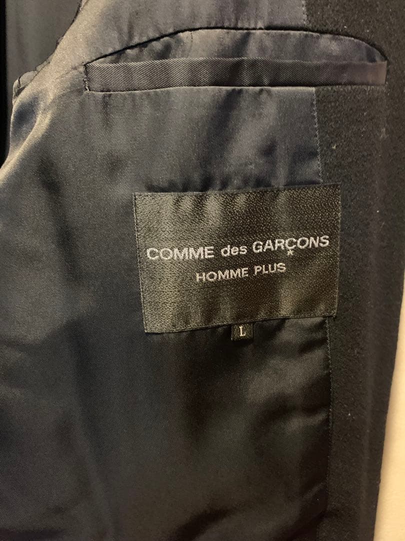 激レア美品コムデギャルソンオムプリュス黒フェイクレイヤードダッフルフードコートL