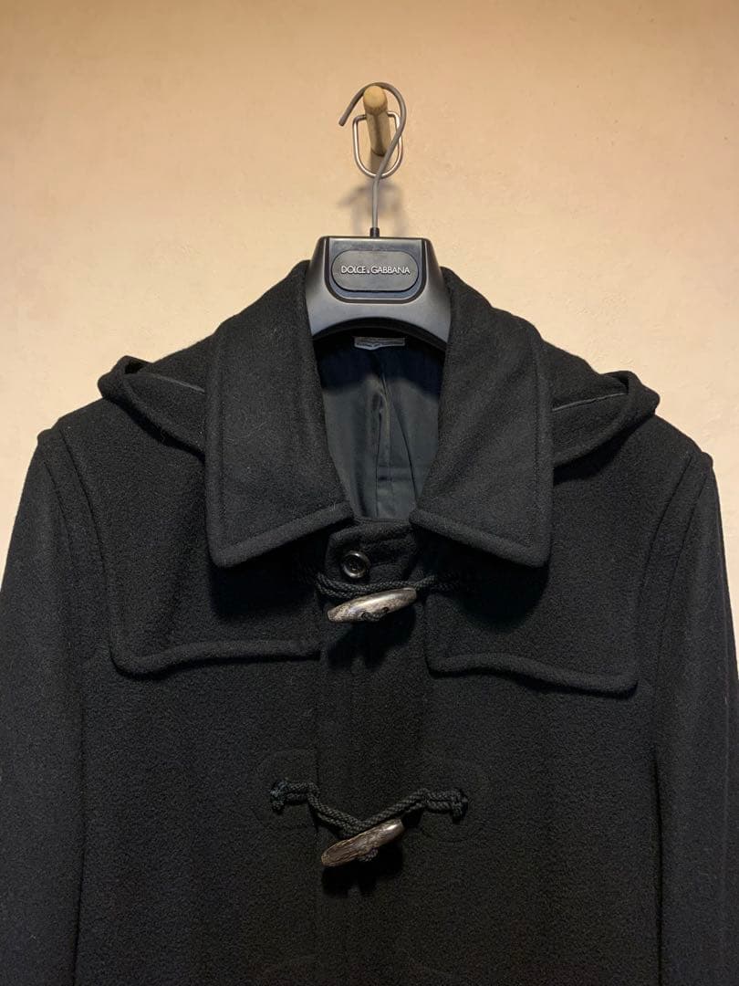 激レア美品コムデギャルソンオムプリュス黒フェイクレイヤードダッフルフードコートL