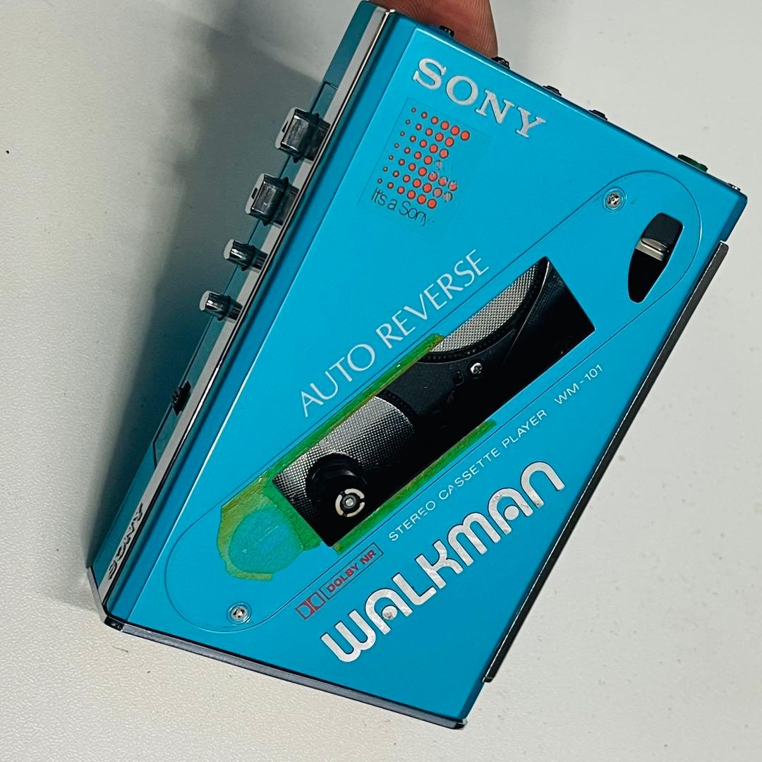 SONY WM-101 ウォークマン ステレオカセットプレーヤー 青現状品