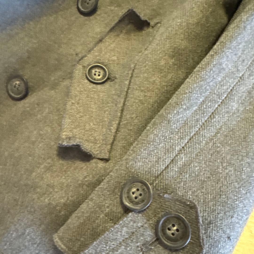 極美品　D&G グレー ウール ピーコート