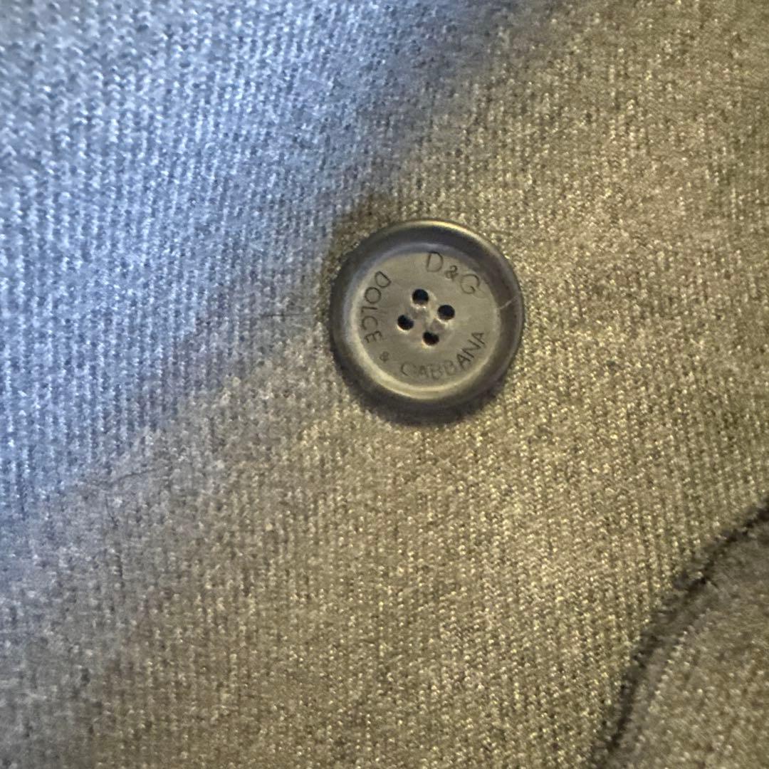 極美品　D&G グレー ウール ピーコート