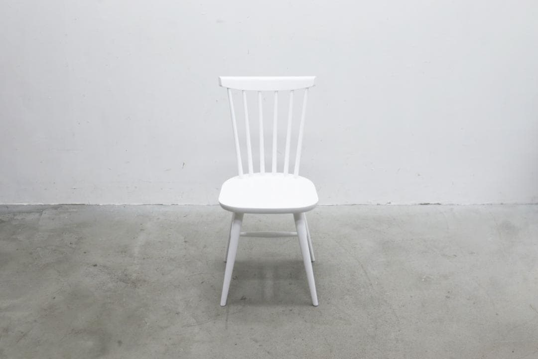 秋田木工 ハンナ ダイニングチェア ホワイト ビーチ材 ウィンザー 椅子 白