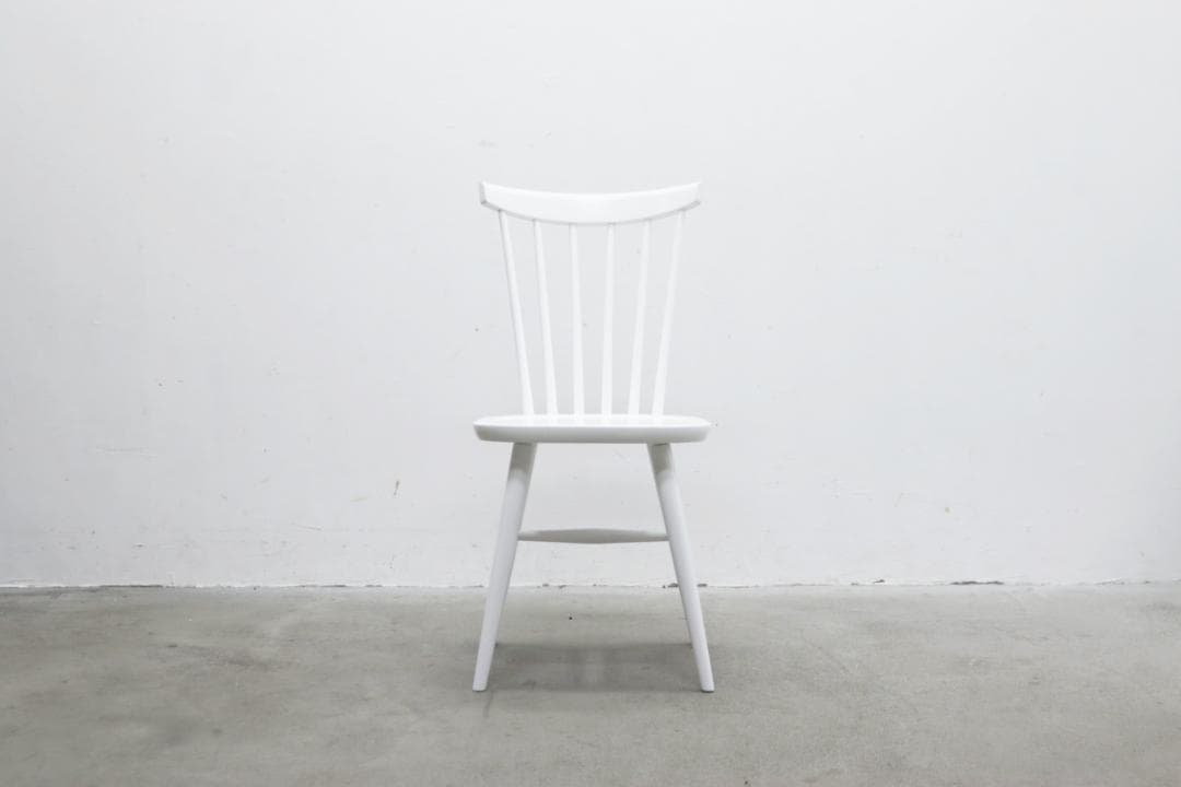 秋田木工 ハンナ ダイニングチェア ホワイト ビーチ材 ウィンザー 椅子 白