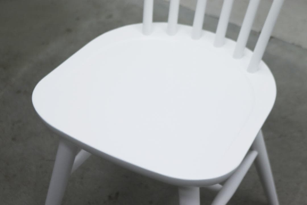 秋田木工 ハンナ ダイニングチェア ホワイト ビーチ材 ウィンザー 椅子 白