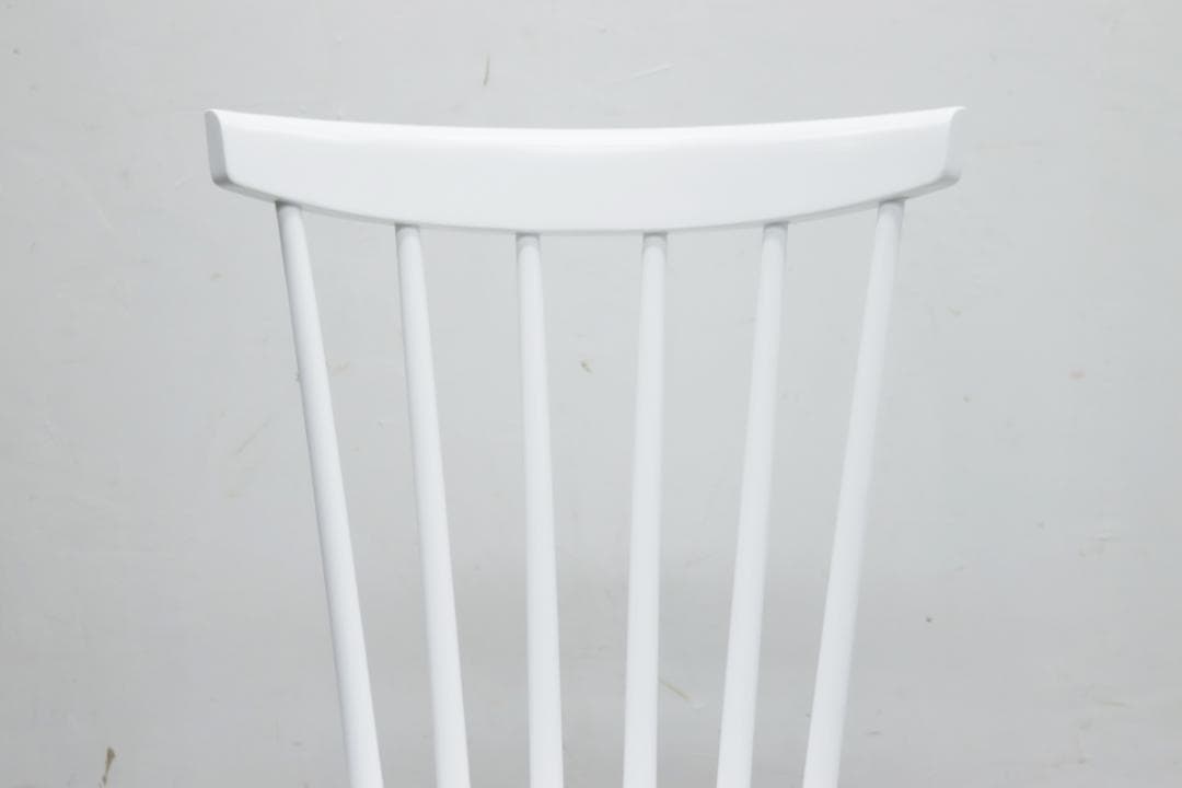 秋田木工 ハンナ ダイニングチェア ホワイト ビーチ材 ウィンザー 椅子 白