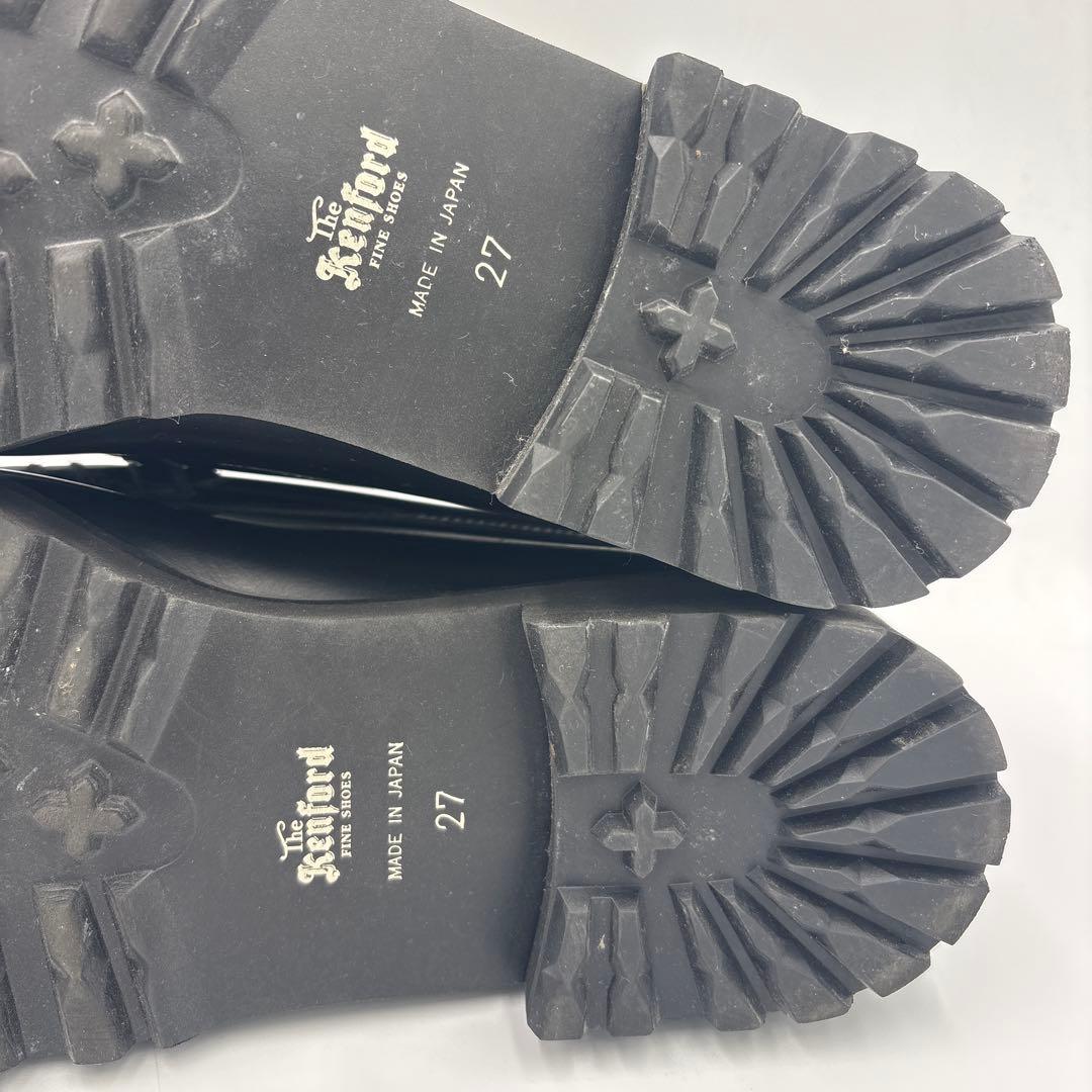 The Kenford Fineshoeタンクソールキルトタッセル ローファー黒