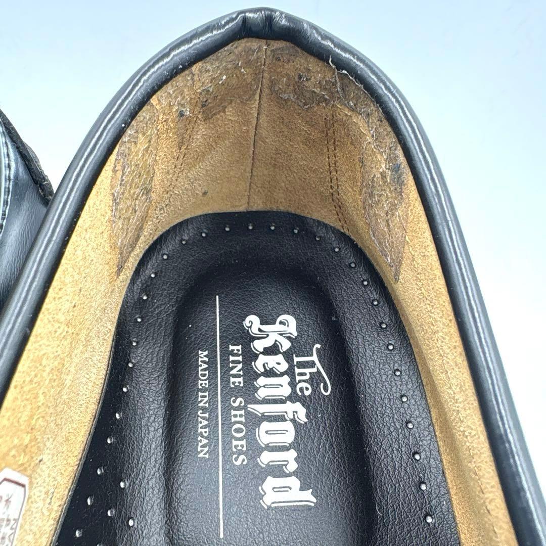 The Kenford Fineshoeタンクソールキルトタッセル ローファー黒