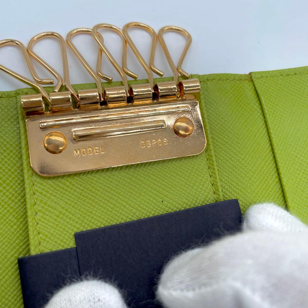 PRADA プラダ　６連　キーケース　グリーン　ナイロン×レザー　男女兼用