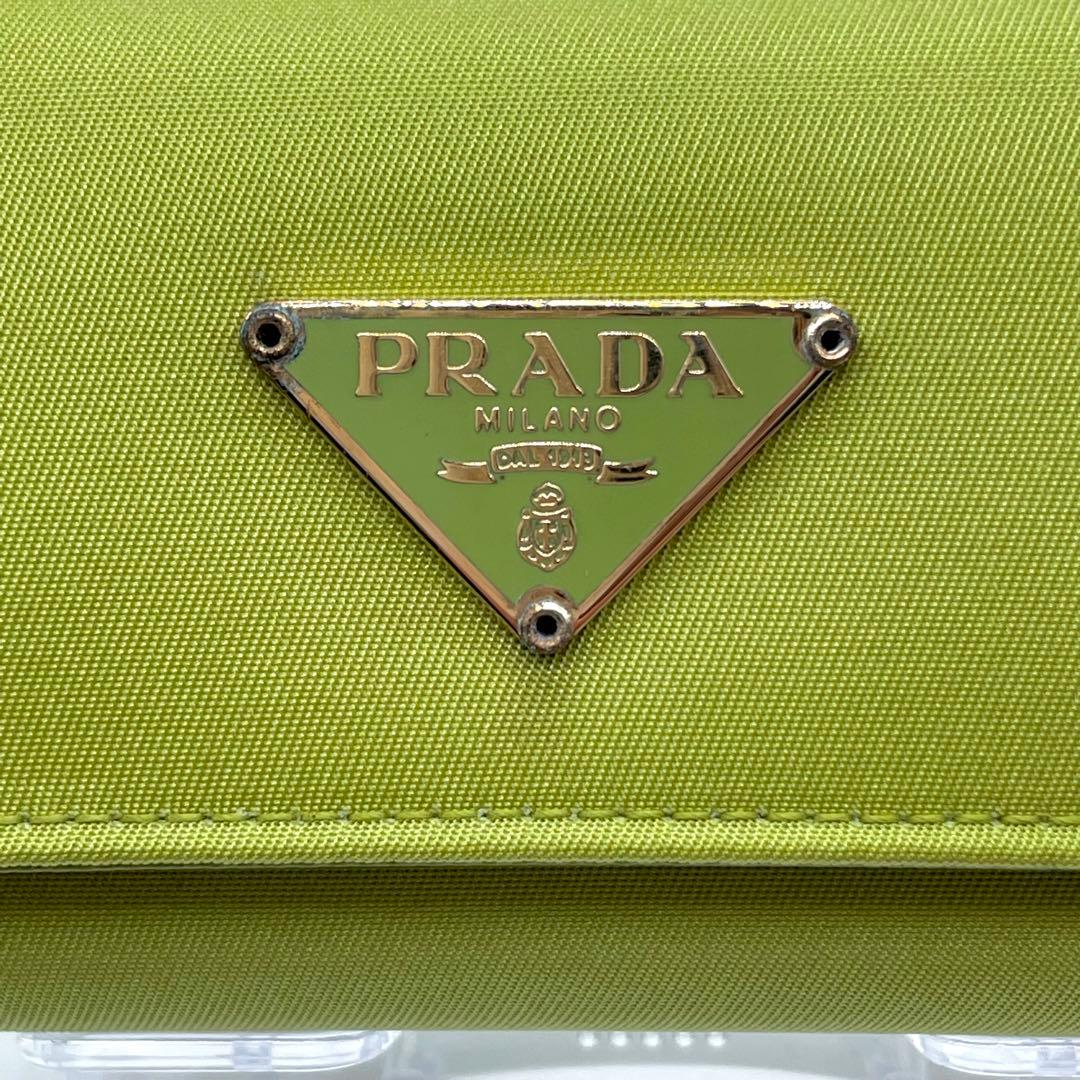 PRADA プラダ　６連　キーケース　グリーン　ナイロン×レザー　男女兼用