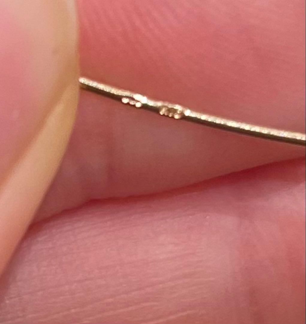 COCOSHNIK K10クリスクロスチェーン ピアス　ココシュニック