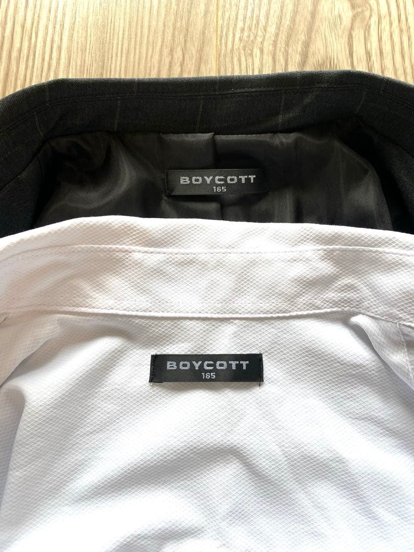 男児スーツ グレー 165 BOYCOOT フォーマル 美品