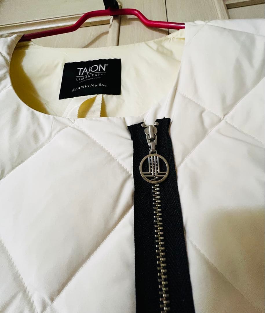 【ランバン×TAION×LIMONTA】白ダウンワンピースUSEDロングジレ