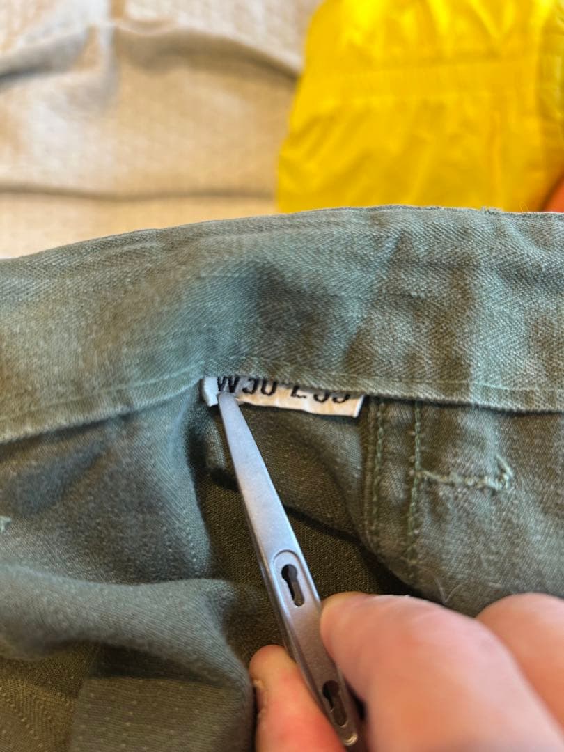 40s 米軍実物 M-43 カーゴパンツ ヘリンボーン HBT U.S.Army