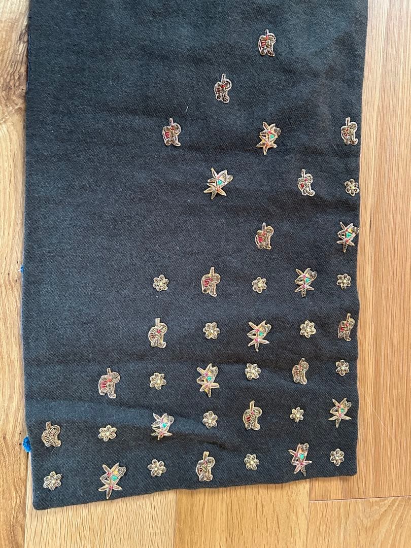 ドリスヴァンノッテン　ストール　ビーズ　刺繍