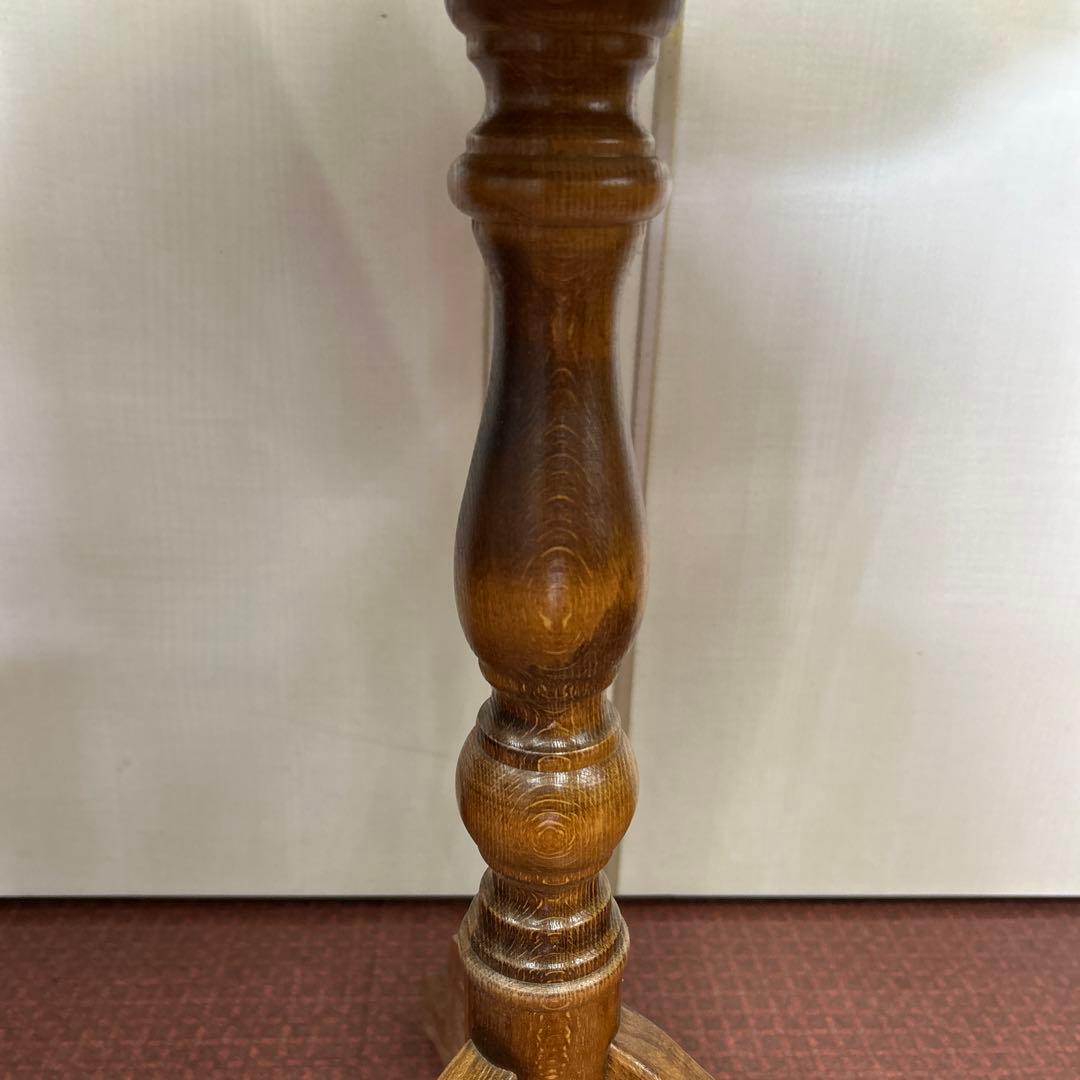 イタリア製　猫脚　アンティーク調　花台　コーヒーテーブル ブラウン 木製 象嵌