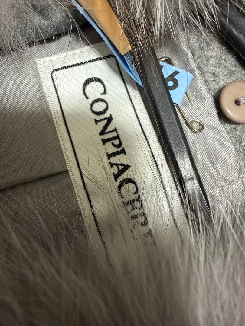 CONPIACERE コンピアチェーレ カシミア コート サガフォックス グレー