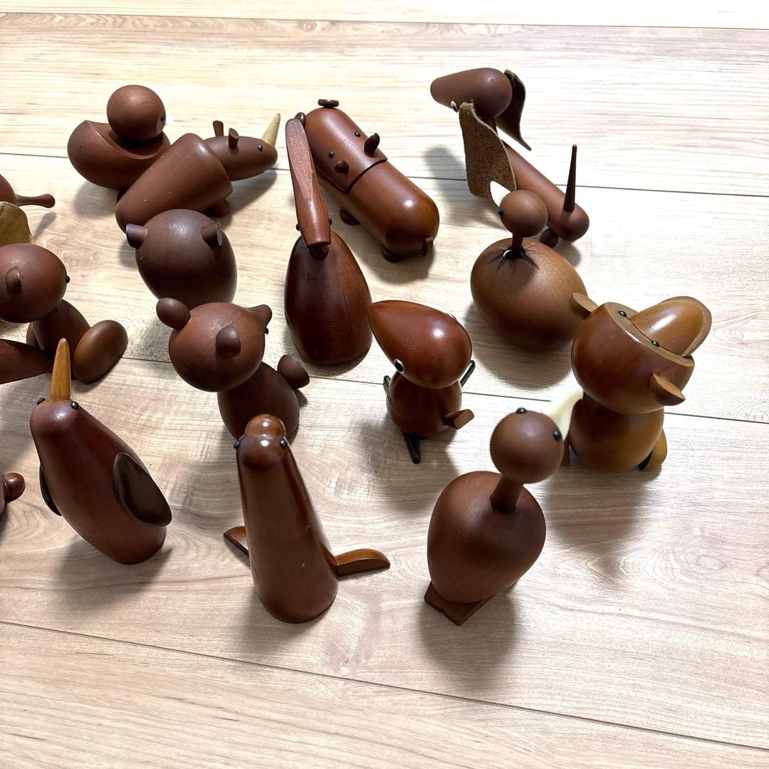 千趣会 ロイヤルペット 木製 17体 ヴィンテージ 動物 置物 オブジェ 北欧