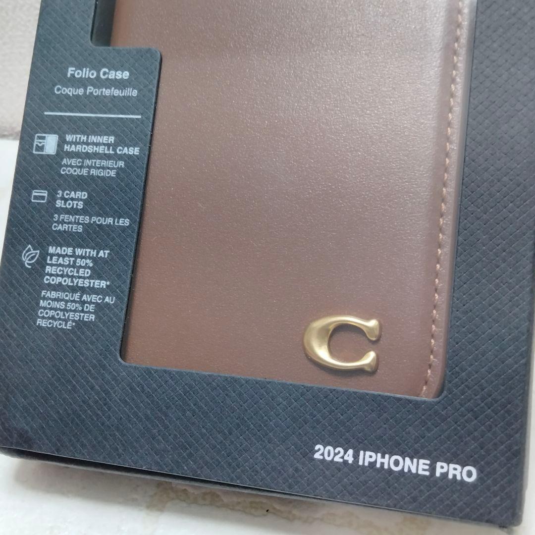 COACH コーチ シグネチャー レザー ウォレット iPhone 16 Pro